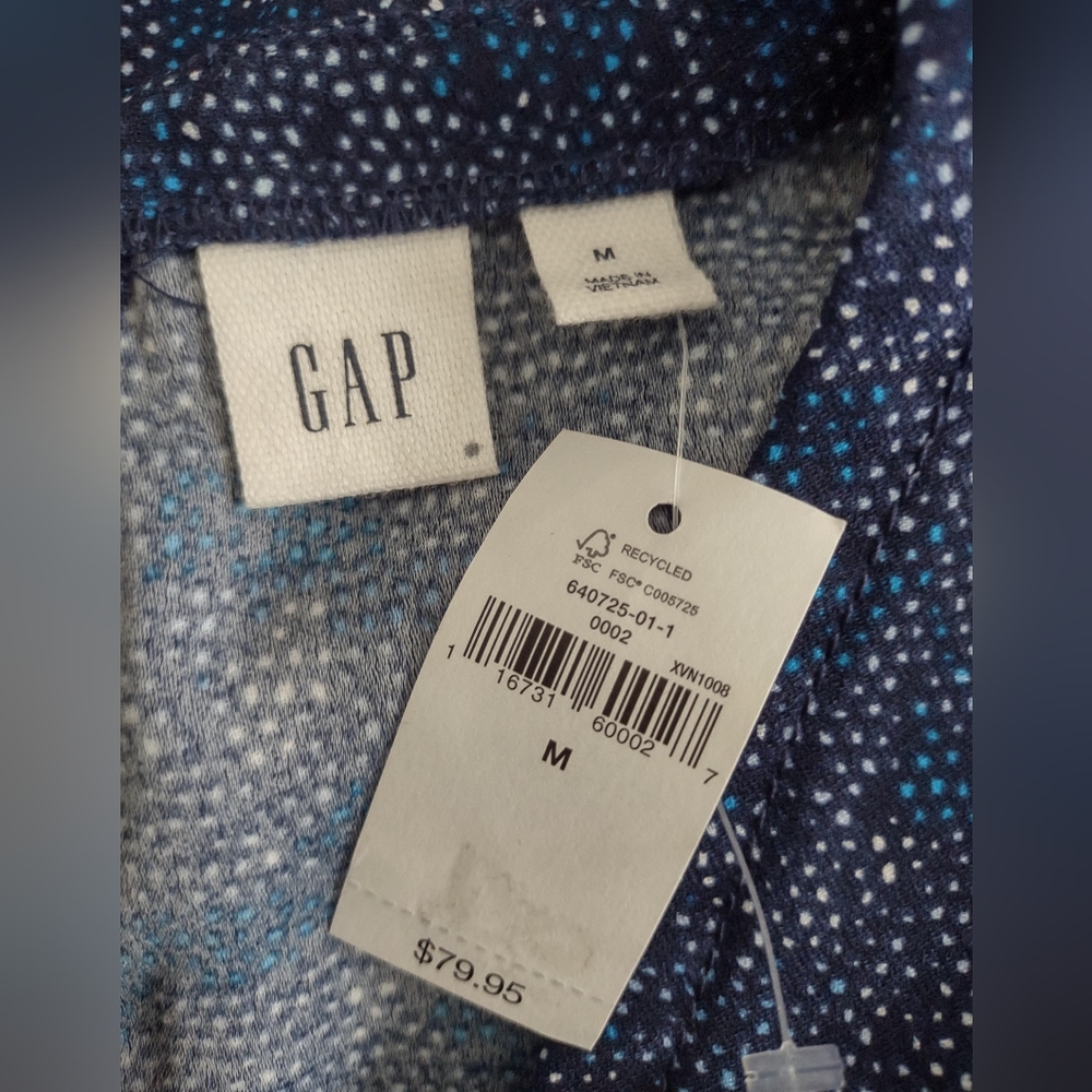 Gap Blue Patterned Dress - image 3